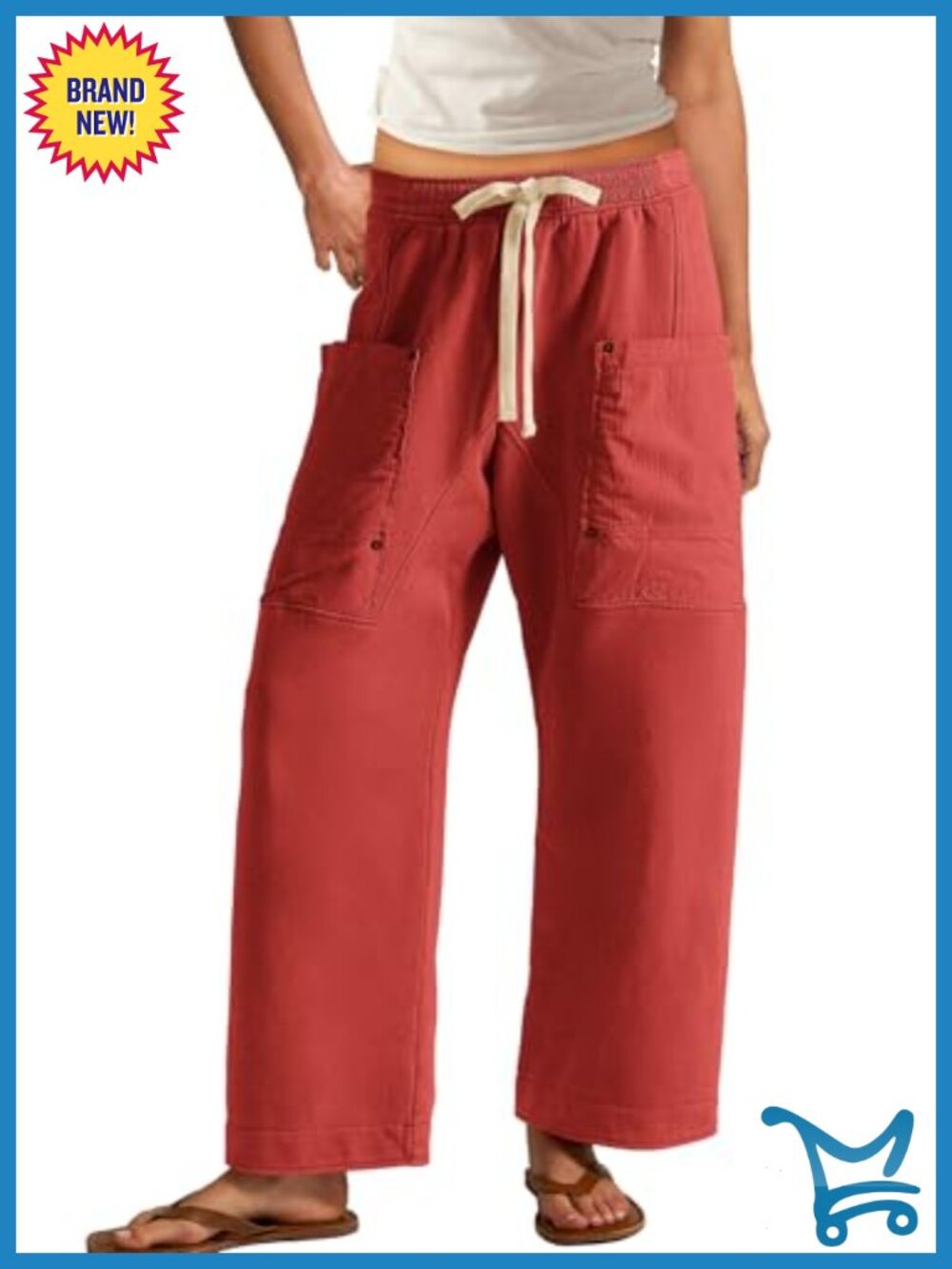 Wide Leg Barrel Sweatpants with Pockets High Rise Lounge Pants